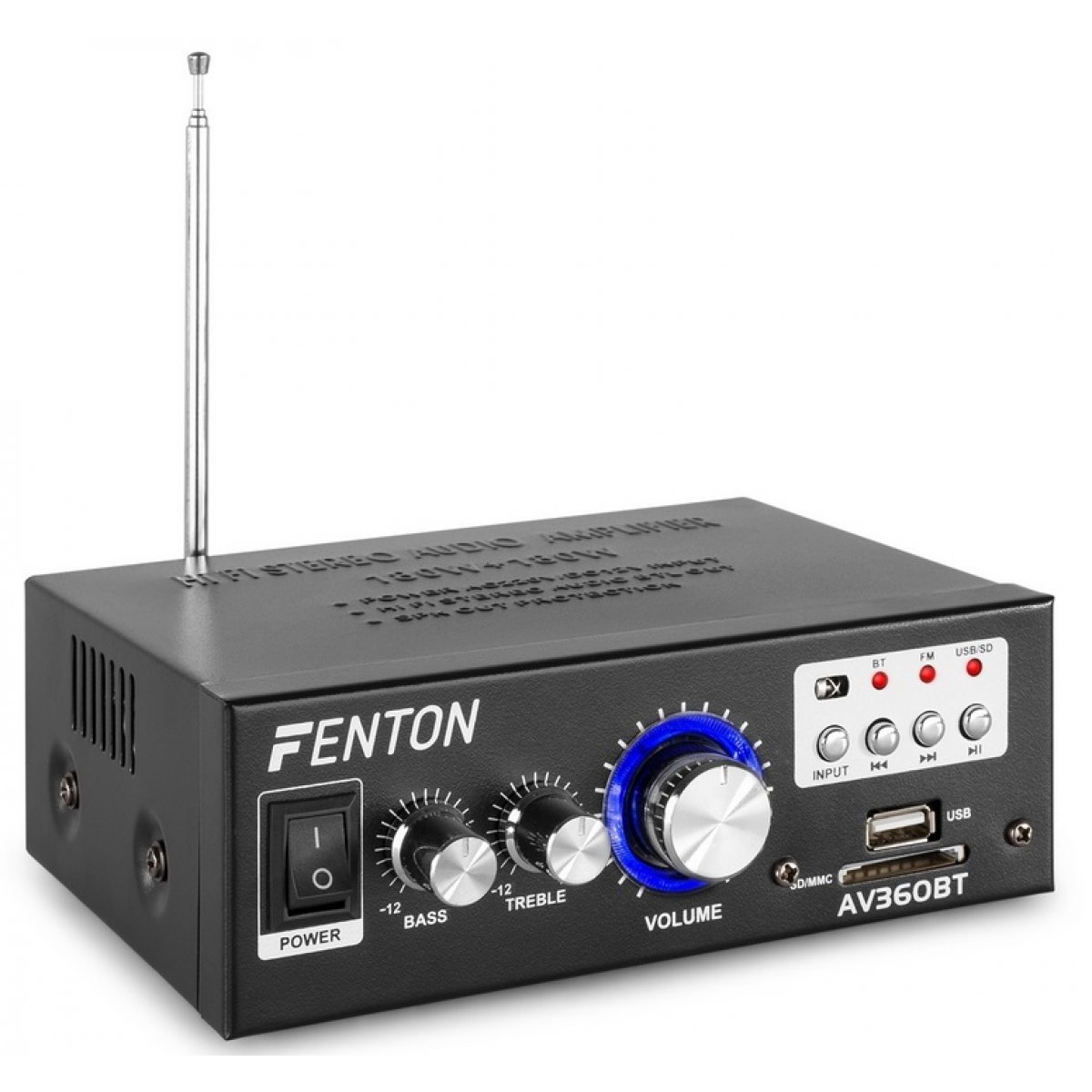 AMPLIFICADOR KARAOKE BT/FM/USB/MP3 FENTON AV-360BT