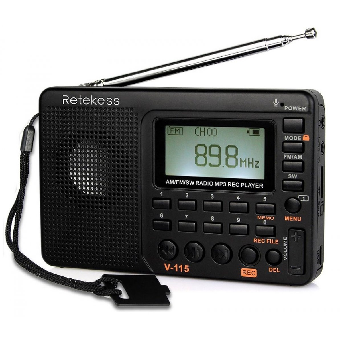 RADIO DIGITAL AM/FM/SW CON GRABACION V115 REKETESS