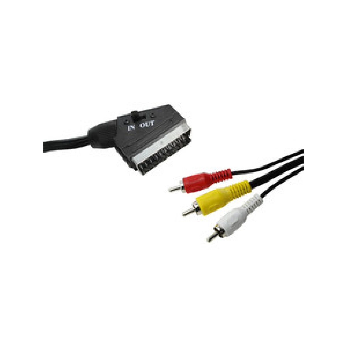 CABLE EURO/M PALANCA IN/OUT - 3 RCA/M (3M)