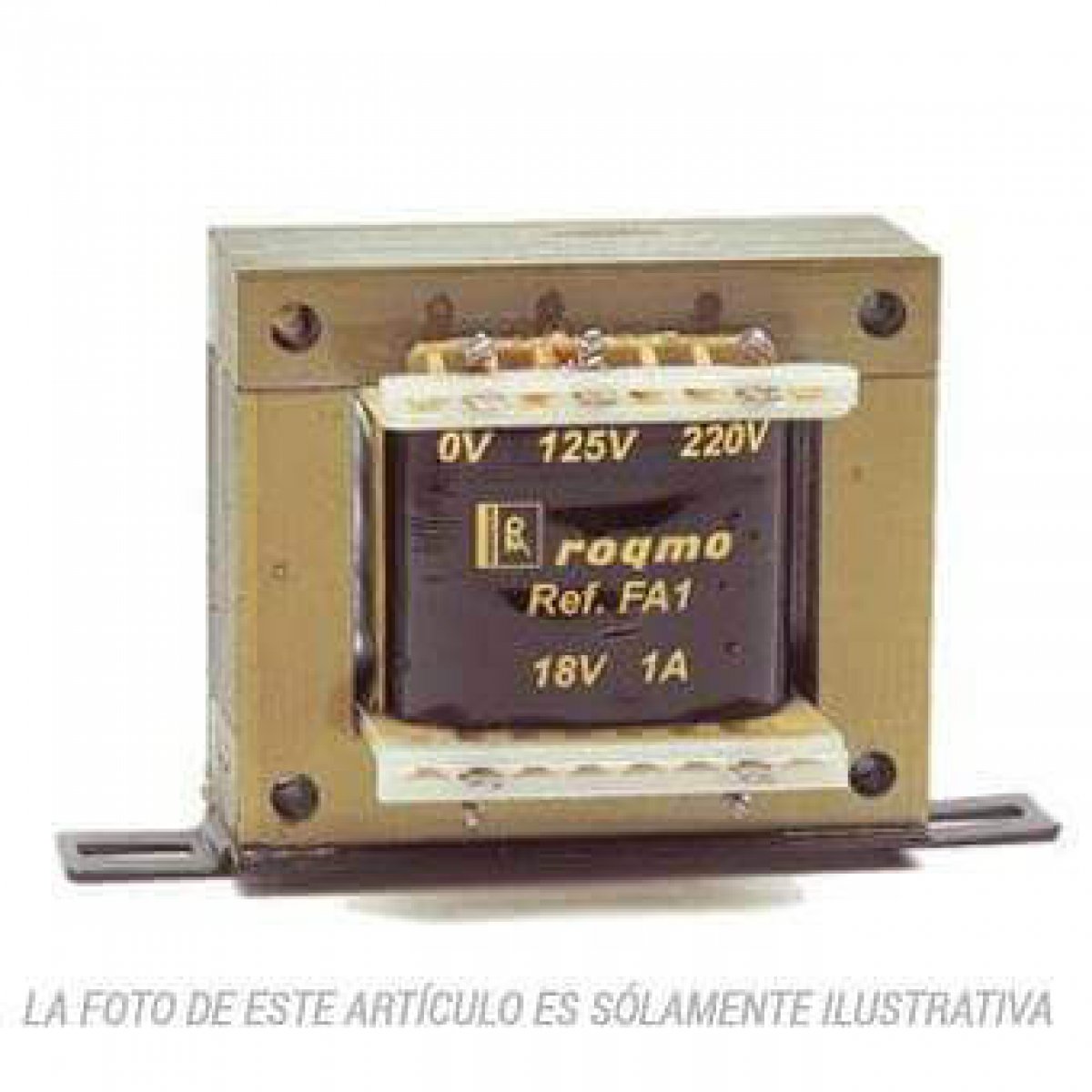 TRANSFORMADOR METALICO ROQMO 103 6V+6V 0.3A