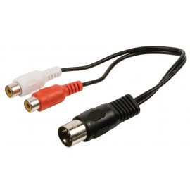 CABLE DIN 5PIN/M - 2 RCA/H (0.2M)