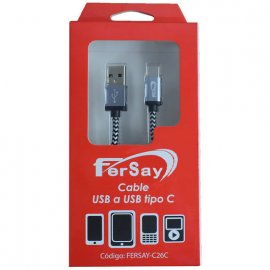 CABLE USB A/M - USB C/M 2.0 NYLON (2M) FERSAY