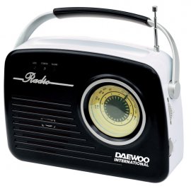 RADIO RETRO AM/FM SOBREMESA DRP-130 DAEWOO NEGRO