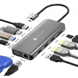 DOCK USB "C" A 4 USB A/H +C/H+2 HDMI+SD+TF NOVOO