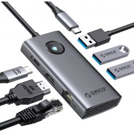 DOCK USB "C" A USB C/H 3.0+ 3 USB A/H+ HDMI + RJ45