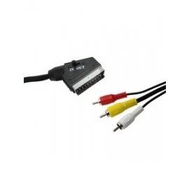 CABLE EURO/M PALANCA IN/OUT - 3 RCA/M (1.5M)