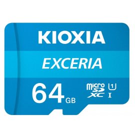 TARJETA MEMORIA MICRO SD 64GB CLASE 10 KIOXIA AZUL