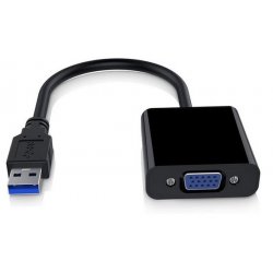 ADAPTADOR USB A/M 3.0 - VGA/H (0.2M) NEGRO