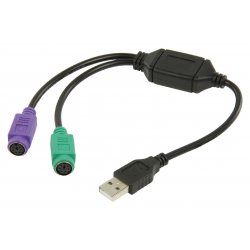 CABLE ADAPTADOR USB A/M - 2 PS2/H (0.30M)