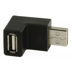 ADAPTADOR USB A/M - USB A/H CODO 90º VALUELINE